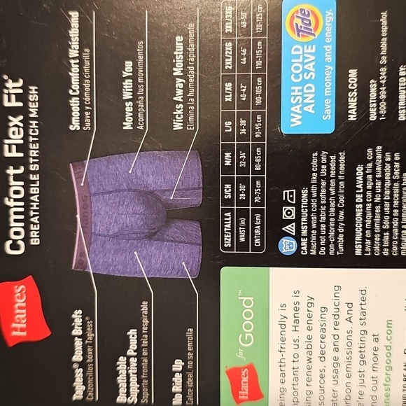 Hanes Comfort Flex Fit Boxer Briefs - Blue - Picture 8 of 8